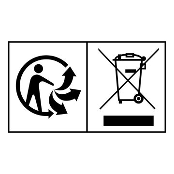 Triman + WEEE Symbol
