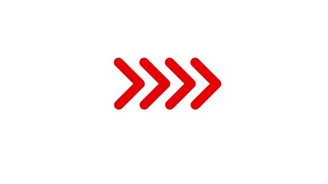 Swiping Arrows animation on a black and white background.