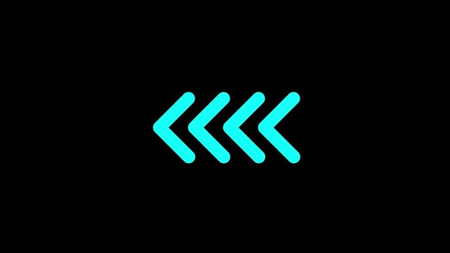Swiping Arrows animation on a black and white background.