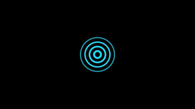Radio waves animation on background concept