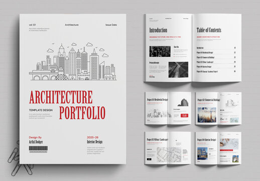 Architect Portfolio Brochure Template Design