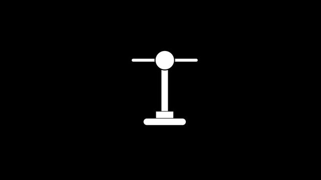 scale icon vector 2D animation isolated on white background. scale symbol template. Scales of justice. Court of law symbol.