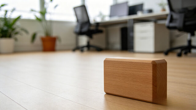 Wooden yoga block
