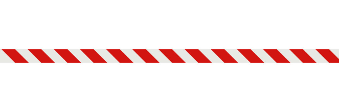 Set of taxi car marking stripes or caution tapes isolated on white background.