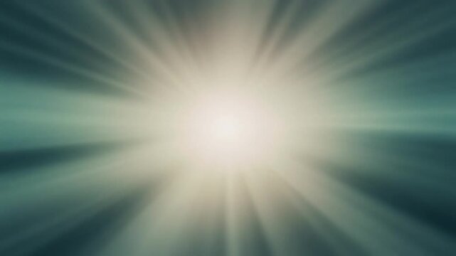 Bright light explosion radiating from the center against a dark blue and green background