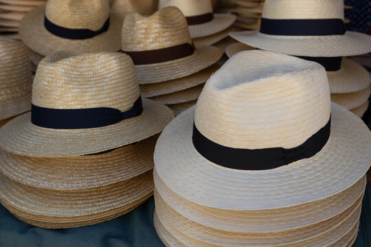 straw hats stack summer fashion