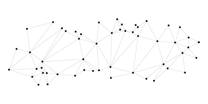 Abstract digital network background dot line mesh communication technology data structure vector illustration