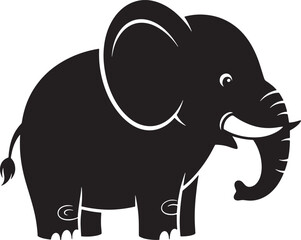 Fototapeta premium Cartoon style elephant illustration isolated on transparent background