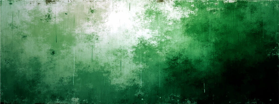 An abstract green nature texture featuring rain drops on a dark window backdrop with moody light and a grunge smoke pattern
