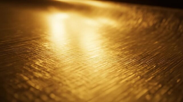 Elegant gold metallic texture with luxury light reflection and abstract brushed surface pattern.