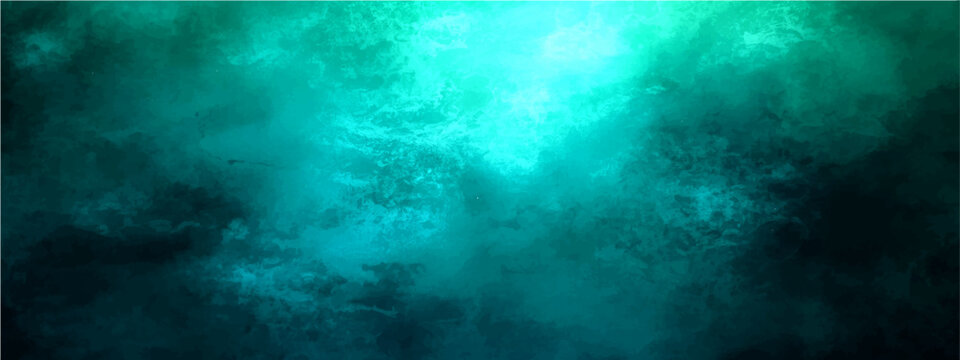 Abstract background loop of an underwater sea scene with bubbles and light rays creating a blue nature design texture