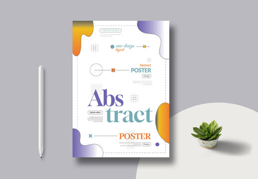 Abstract Poster Template Layout