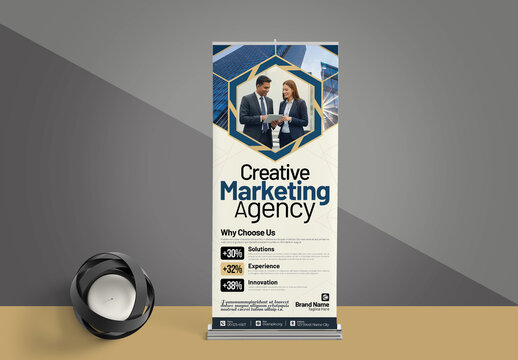 Creative Business Rollup Banner Design Template Layout