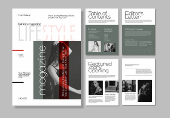 Modern Magazine Template Layout Design