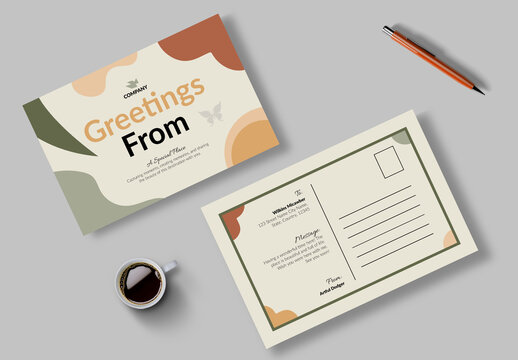 Post Card Template Layout