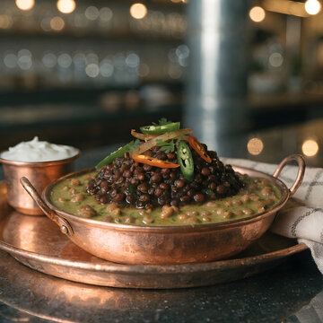 black masoor dal fry or dhaba style sabut red lent