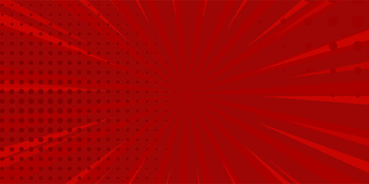 red zoom comic cartoon background vector