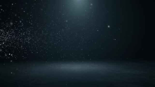 Ethereal dark background featuring dynamic particle effects and subtle lighting, perfect for adding a mysterious and cinematic ambiance to any creative project or digital composition