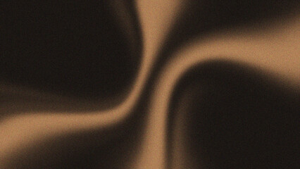 Fototapeta premium Dark Brown and Chocolate Abstract Grainy Gradient Background with Liquid Curves