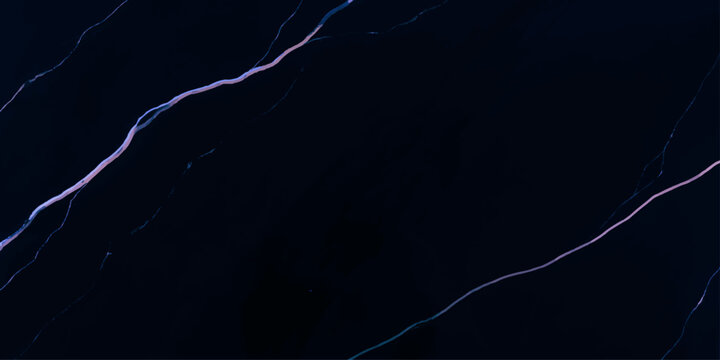 A powerful blue lightning bolt strikes through the dark night sky during a dangerous thunderstorm, creating a bright electric flash of energy against the black abstract nature