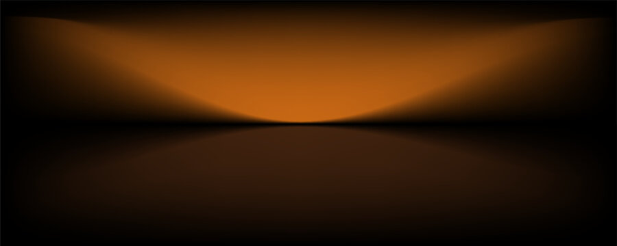 Abstract gradient podium background. black, gold, brown, 3D studio background. Clean scene for product presentation mockup template. eps 10
