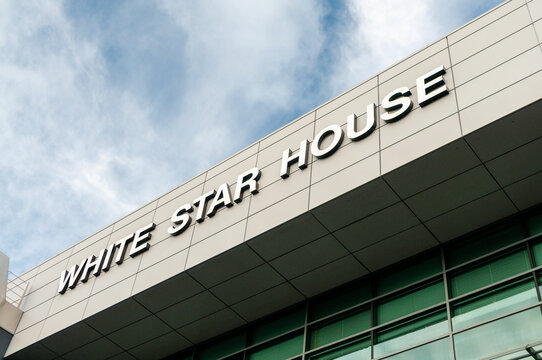 White Star House stands as a sleek, modern glass-fronted office building within the Catalyst campus at Belfast's Titanic Quarter, serving as a focal point for regional innovation and business growth.