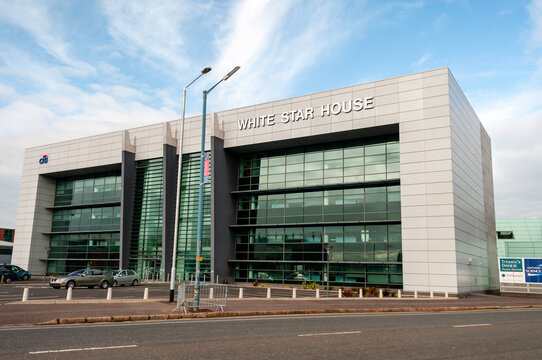 White Star House stands as a sleek, modern glass-fronted office building within the Catalyst campus at Belfast's Titanic Quarter, serving as a focal point for regional innovation and business growth.