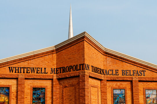 The Whitewell Metropolitan Tabernacle on the Shore Road in Belfast is a sprawling, modern red-brick complex and a prominent landmark, recognized as one of the largest evangelical churches in Northern 