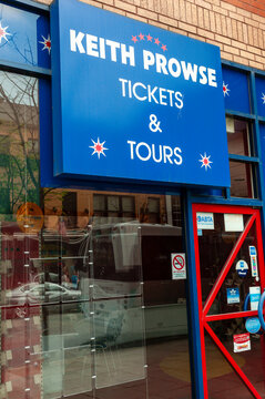 The storefront of Keith Prowse travel and ticket agency in Belfast, the primary travel office dedicated to booking global holidays, entertainment, and events in Ireland and beyond.