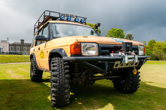 Yellow Landrover 4x4 off road vehicle