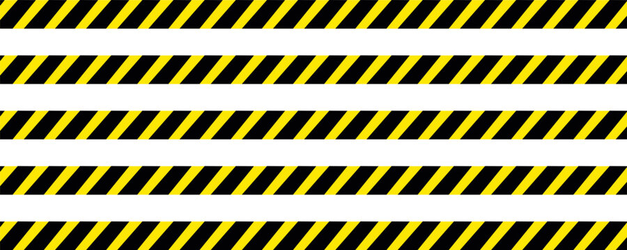 Yellow and black stripes tape. Caution tape border and safety stripe. roadwork construction. designed for industrial safety