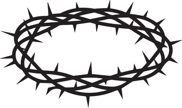 Crown of thorns isolated on plain background Vector