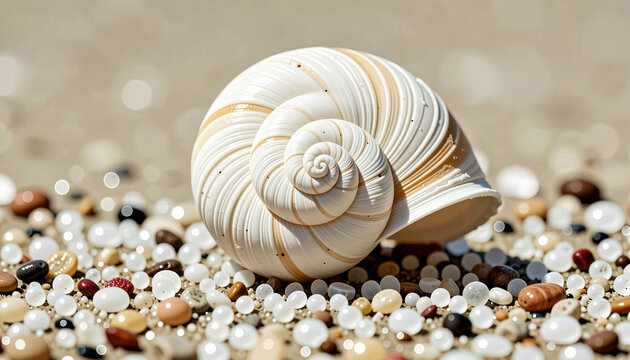 Extreme Macro of a Single Natural Spiral Sea Shell Tip