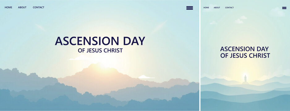 Elegant ascension day background, Illustration ascension day background for website, social media design template