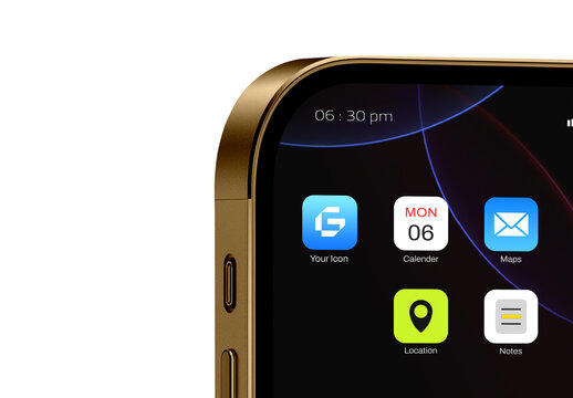Smartphone App Icon Mockup