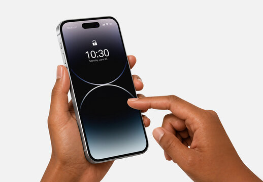 Hands Holding Mobile Screen Mockup