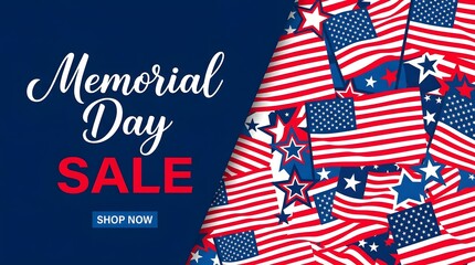 Fototapeta premium Independence day sale banner with fireworks and american flag background high quality professional
