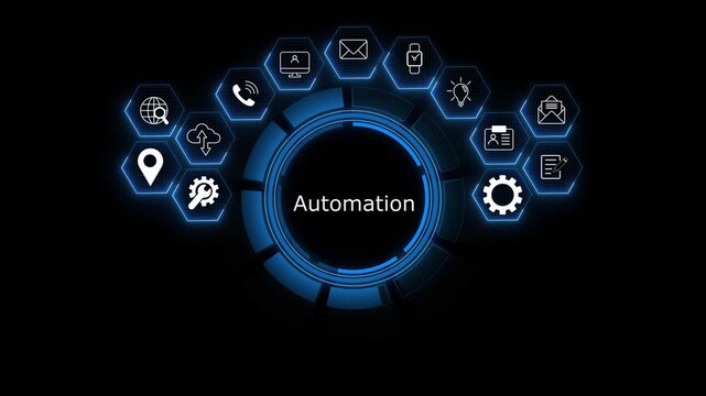 Internet, business, Technology and network concept. Automation Software concept as an innovation. on transparent background,