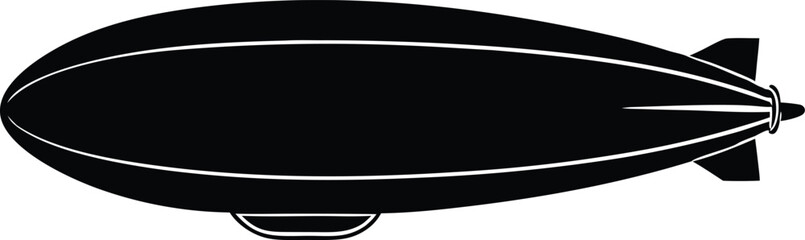 Vintage zeppelin airship blimp flying transport icon © Lost Life