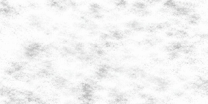 A bright white winter frost pattern creates a grunge paper texture with abstract blue ice and snowflake clouds over a cold seasonal sky background