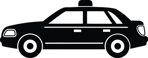 Taxi car urban transport service vector graphic © Lost Life