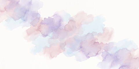 Fototapeta premium Abstract watercolor painting of soft pastel color gently blending together, evoking a sense of calm and serenity.