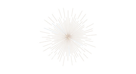 Obraz premium Abstract beige explosion or burst of lines on white background