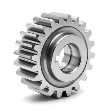 Metal gear wheel with teeth
