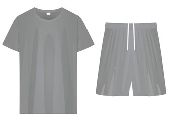 Naklejka premium T shirt and shorts. vector illustration