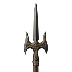 Fototapeta premium Ornate medieval halberd weapon with elaborate metalwork
