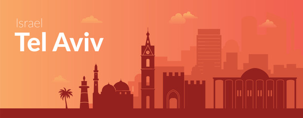 Fototapeta premium Discover and explore the vibrant, bustling cityscape of Tel Aviv, Israel, today
