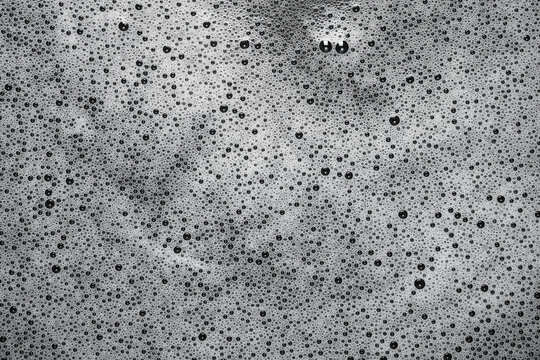 Foam on a dark background. Close-up of the texture of soap foam