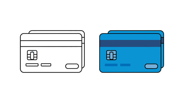 Bank Credit Card Payment Icon Set Vector Illustration