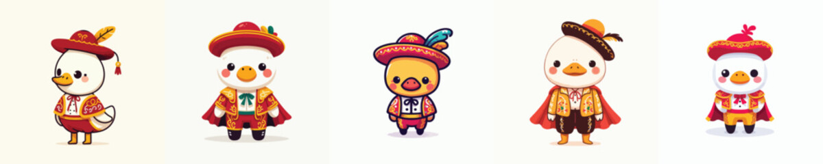 cute duck vector wearing Spanish matador costume © sarah16blakeyxh2